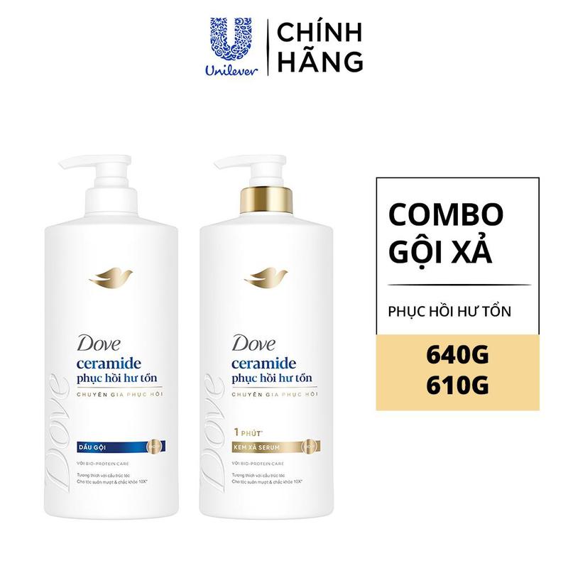 Combo 2 Dove Phục Hồi Hư Tổn Dầu Gội 640g + Kem Xả 610g [4]