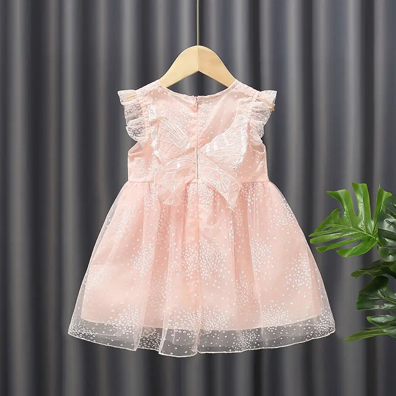 PROMO 9.9 Cassiebear    Baju Dress Anak Perempuan Gaun Pesta Kupu / Dress Pesta Butterfly Motif yuzawa butterfly 4