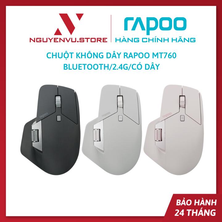 Chuột Không Dây Rapoo MT760 | Bluetooth/2.4G/Có dây | Kết nối tối đa 5 thiết bị - Hàng Chính Hãng