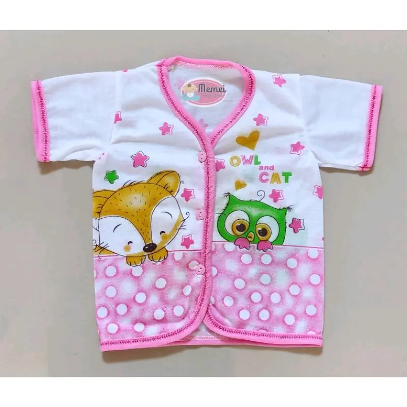 6 Baju Bayi PENDEK Katun Perlengkapan Bayi Lahir 4