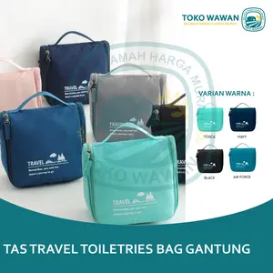 Tas Travel Kosmetik Toiletries Bag Gantung / Tas Kosmetik Anti Air Untuk Bepergian / Tas Perlengkapan Mandi Gantung / Tas Perlengkapan Mandi Portabel
