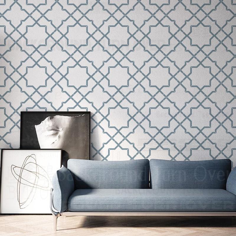Product Introduction of 30cm - 70cm Wall Stencil Decor For Painting Template Decorative Brick Plaster Rollers Tiles Rococo Brickwork Leaf Floral S006 67