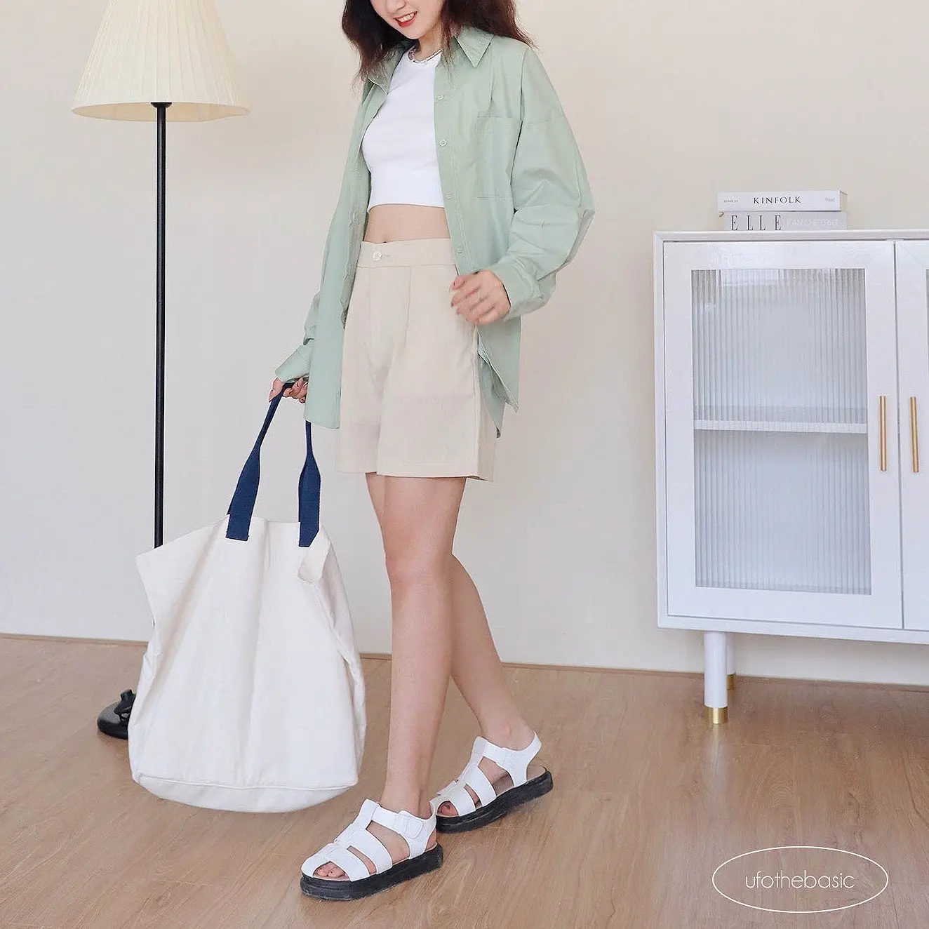Quần short nữ, quần đùi cạp chun vải đũi - Homie Short Pants Women