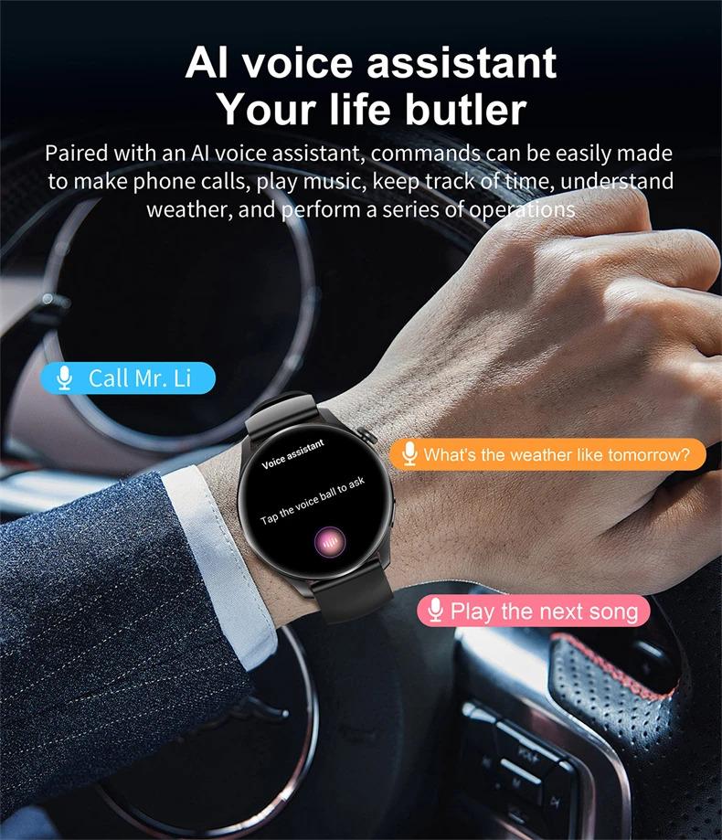 Product Introduction of For Huawei Xiaomi New Smart Watch Men 1.53 Inch Blood Oxygen Heart Rate Fitness Sports Bluetooth Bracelet Calling Watch for GT3 Pro 36