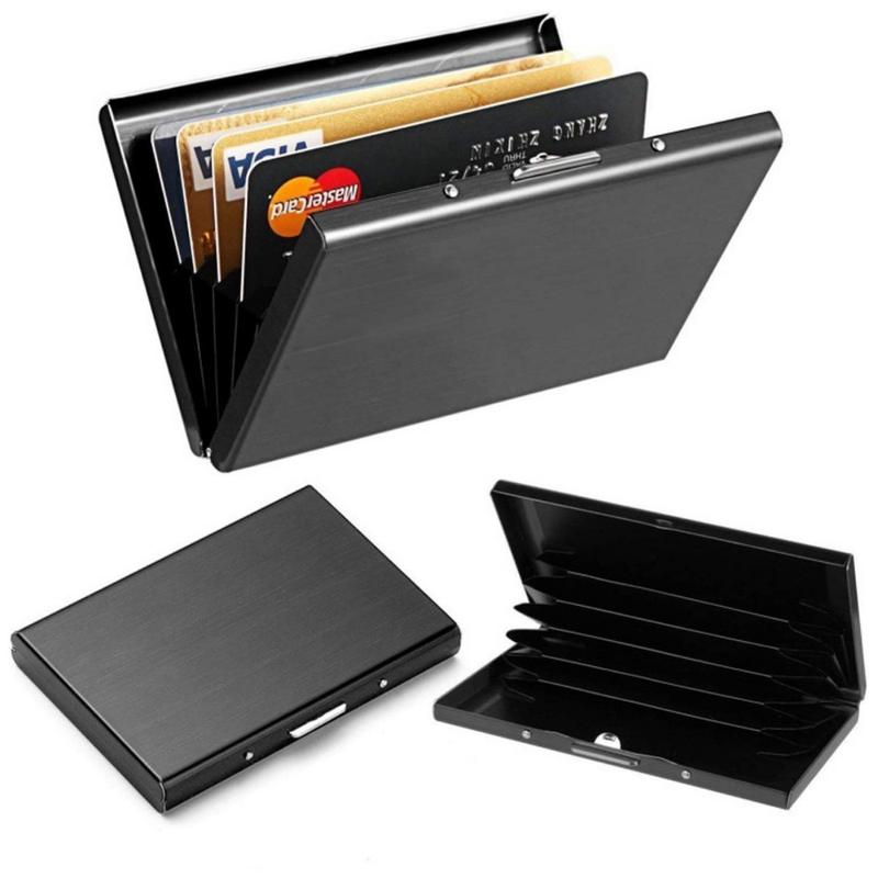 Product Introduction of vallketyStainless Steel RFID Blocking Card Holder Wallet: Protects Business ID and Credit Cards from Scanning, Ideal for Daily Use with Secure and Sleek Design 15