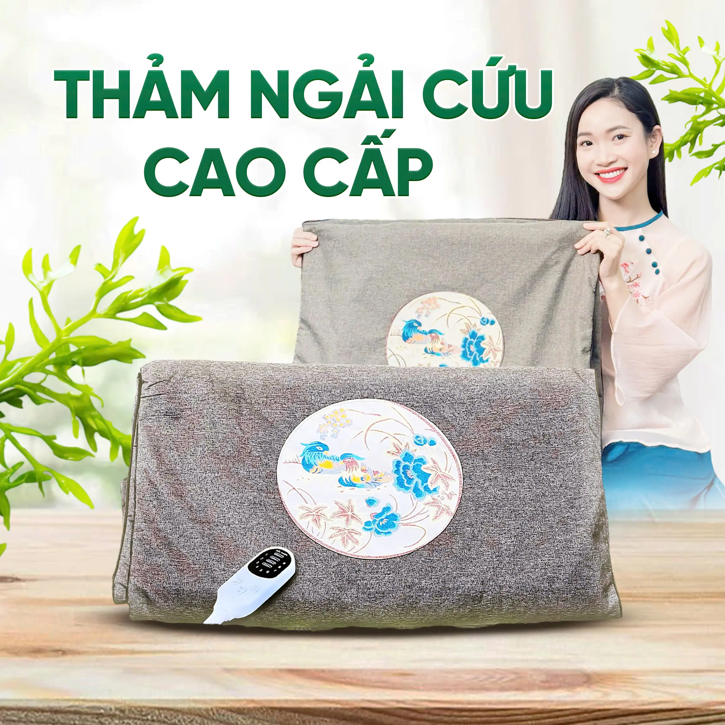Thảm Ngải Cứu Điện, Đệm Sưởi Ngải Cứu Đông Y Nội Địa Trung Hỗ Trợ Đau Vai Gáy, Đau Lưng Nhức Mỏi Xương Khớp.