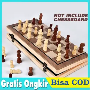 Potongan Catur Bahan Kayu Ukuran 2.2 Inch