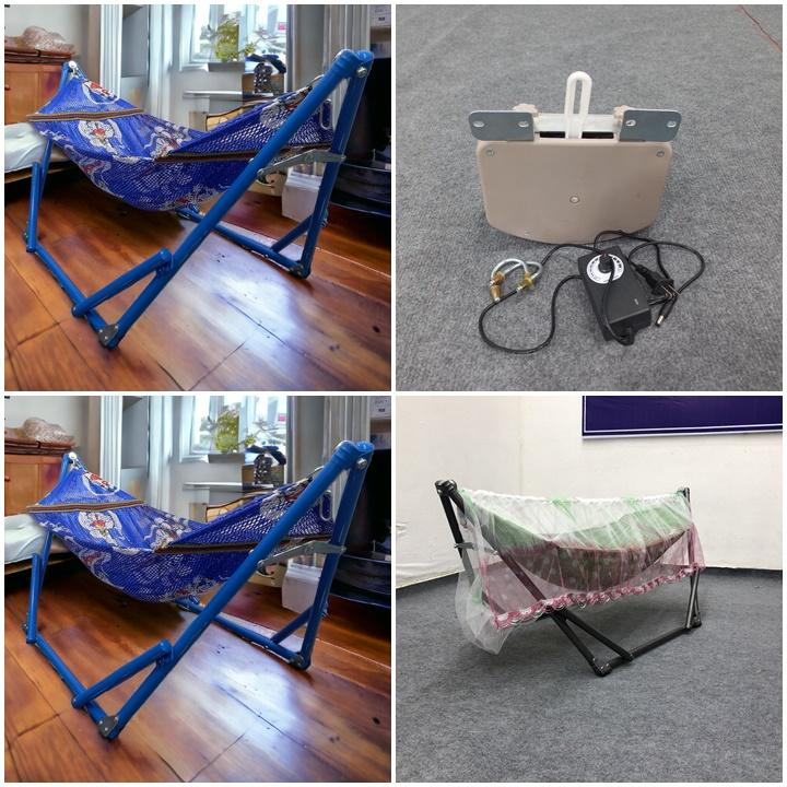 combo máy đưa võng mini+bộ võng mini+mùng 8