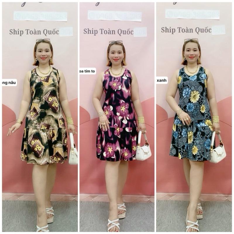 Đầm ngủ Mã 73 chất vải mềm mịn, thấm hút mồ hôi và giãn 4 chiều cho nữ - Áo, Women dobo tay đũi  xốp Voi