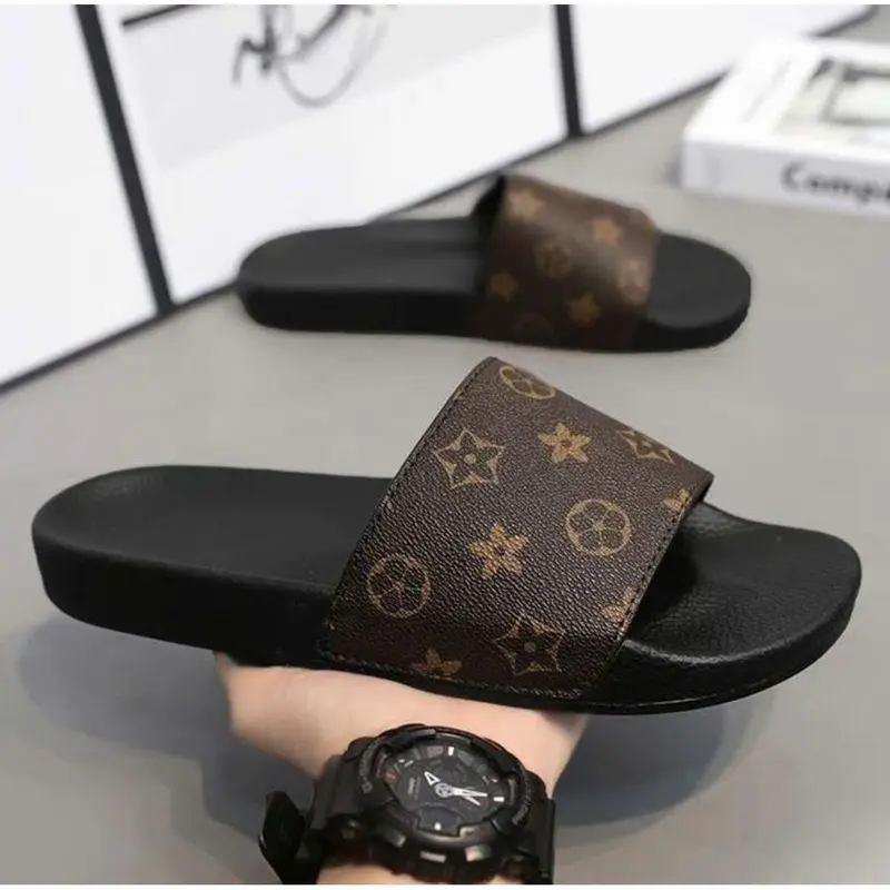 Dép Nam Cao Cấp LV Mẫu Hot Trend 2025 Quai Ngang Đế Đúc Nguyên Khối Êm Ái Bền Đẹp - Slipper, Dép - Cao Su, Da PU, Việt Nam 0