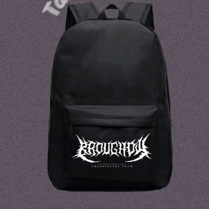 Tas ransel backpack / gendong metal edition terbaru tas pria wanita segala usia warna hitam Sekolah 1
