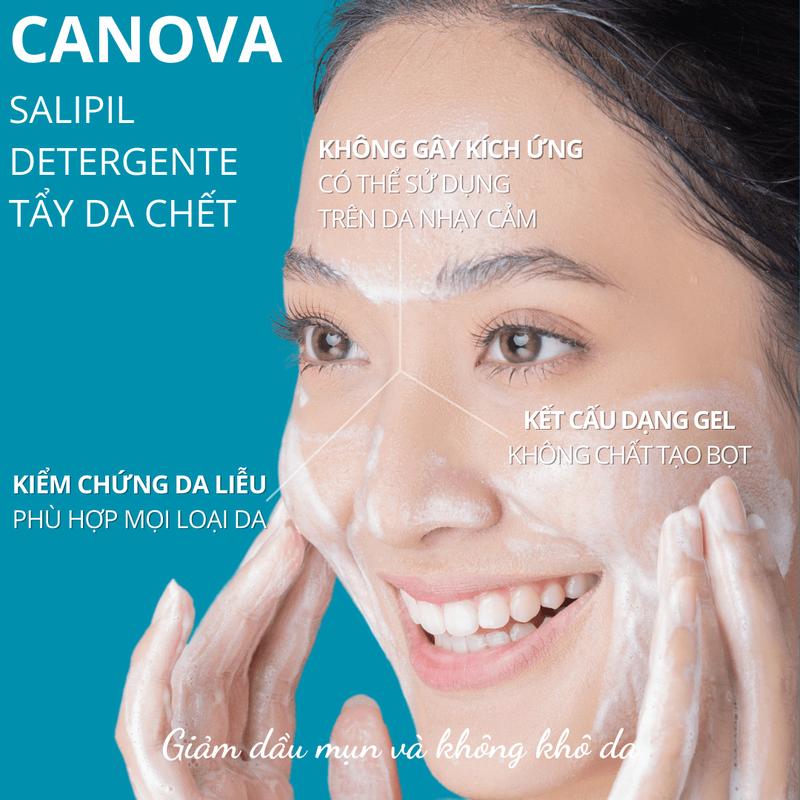 Sữa Rửa Mặt CANOVA Kiểm Soát Dầu Sạch Sâu Từ Châu Âu Canova Salipil Detergente 150ml - KIKIDA da khỏe đẹp Nữ Skincare Women Cho Bé 2