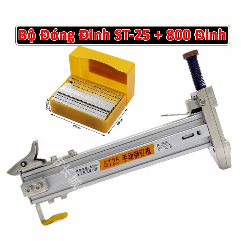 Dụng cụ hỗ trợ đóng đinh TẶNG kèm 800 đinh bê tông ST18 ST25 - Đóng đinh tự động liên hoàn