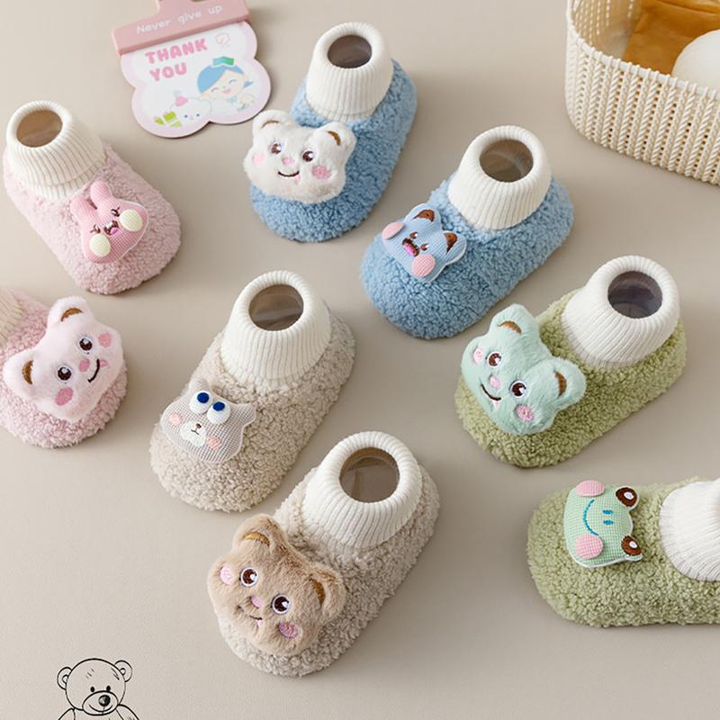 Giày Bông Lót Lông Cừu Cho Em Bé Bốt Cao Cổ Ấm Áp Cho Trẻ Sơ Sinh Bé Trai Và Bé Gái Tất Bốt Mùa Đông Nhồi Bông Đế Mềm Giày Cho Trẻ Mới Biết Đi