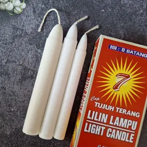 isi 8 Batang LILIN 7 TERANG/Lilin  Awet/Penerangan/Lilin Terang/Lilin Besar Putih