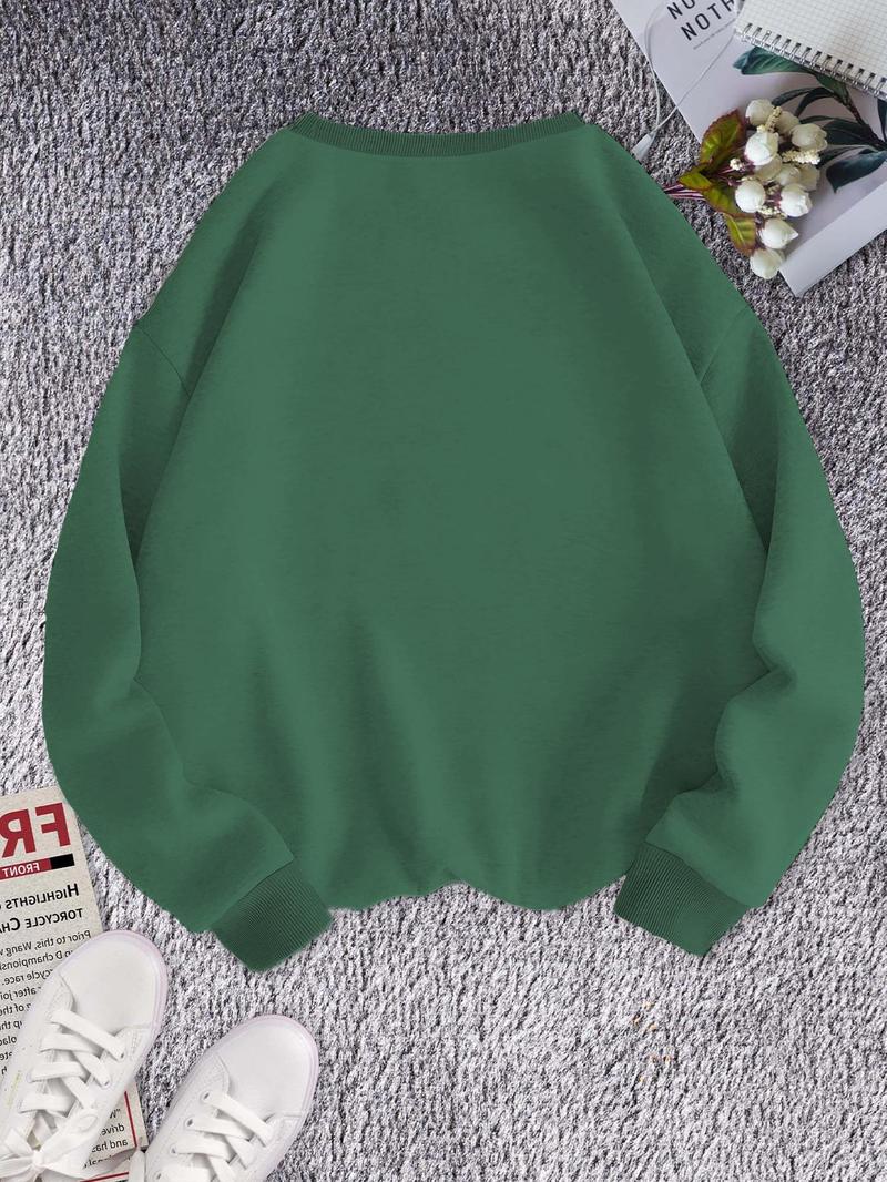 Product Introduction of Women's Coffee Cute But Feral Raccoon Graphic Print Crew Neck Sweatshirt, Casual Drop Shoulder Long Sleeve Pullover, Women's Fall & Winter Clothes 6