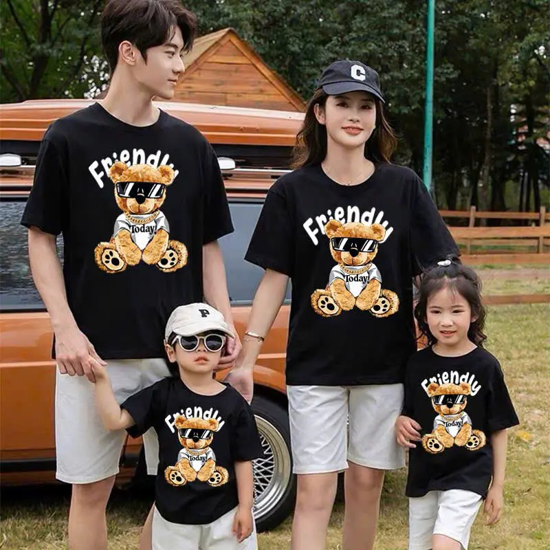 [ Xưởng Xả Kho ] Áo gia đình GẤU 3/4/5/6 Người , Áo gia đình GẤU 3 người, Áo gia đình 4 người - Áo thun Cotton -Áo thun nữ Lịch áo  gia  đình set  combo  đồ  gia  đình  ba  mẹ  và  bé sét  đồ  gia  đình  3  người đồ  mẹ  và  em  bé 0