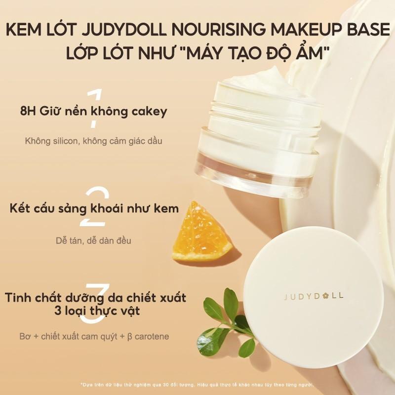 Kem Lót Trang Điểm JUDYDOLL 30g Dưỡng Ẩm Hương Quýt Biển Nâng Tone Kiềm Dầu Mịn Lì Thu Nhỏ Lỗ Chân Lông dpc nang lot kem  lót phấn  nước  cushion 4