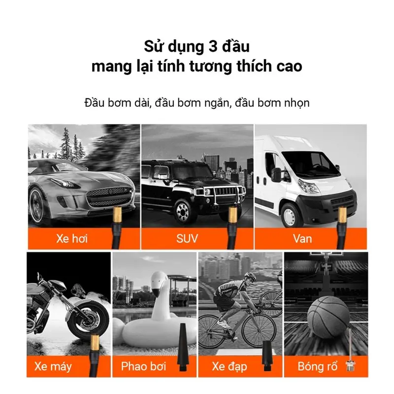 Máy bơm lốp xe tự động không dây Máy bơm hơi tự động dự phòng sạc và chiếu sáng đèn pin, máy bơm lốp xe hiển thị kỹ thuật số Máy nén khí lốp có thể đo được 2