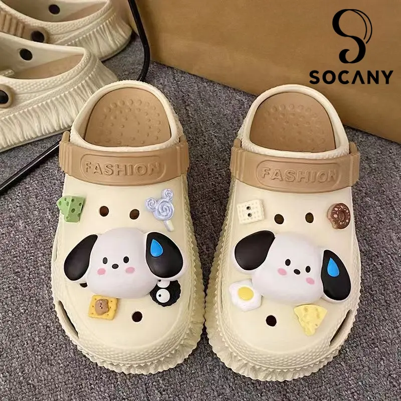 Socany Sandal Kodok Wanita Dewasa Sandal Anak Perempuan FUJI Baim Sandal Anak Laki Laki Sandal Anjing Kartun EVA Size 24-41