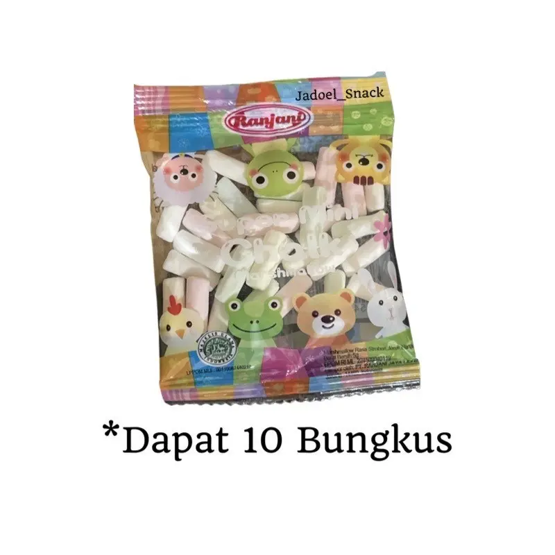Marshmallow Mini Chalk Isi 10 X 5 Gr Rasa Buah Buahan by Jadoel Snack Manis