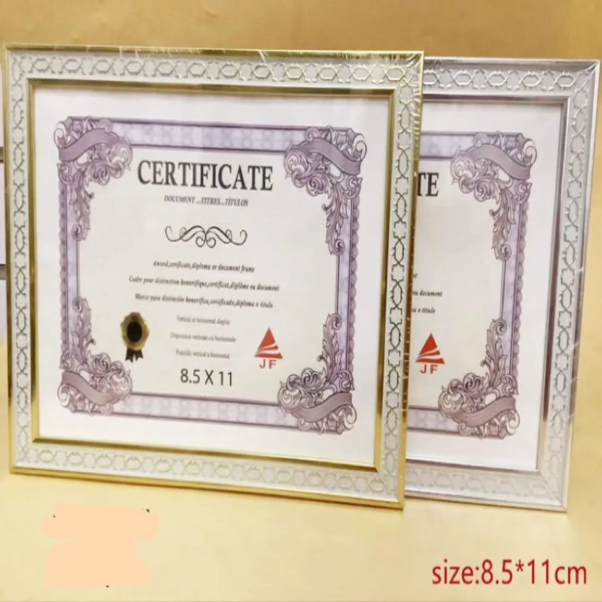 PVC CERTIFICATE FRAME SIZE/8.5x11/8x10/A4 inches Photo frame /picture frame