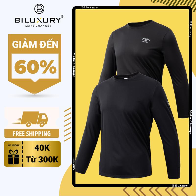 Áo Giữ Nhiệt Nam Áo Thun Dài Tay Biluxury Áo Thu Đông Nam co giãn 4 chiều, thoải mái Form Slimfit Menswear