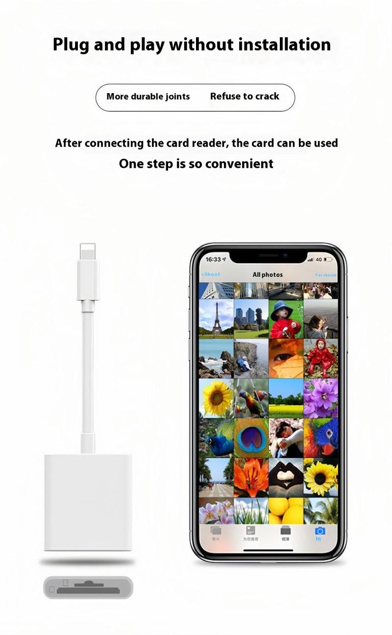 Product Introduction of SL for iPhone Apple phone card reader TF/SD card camera Android typec universal U disk OTG adapter 2