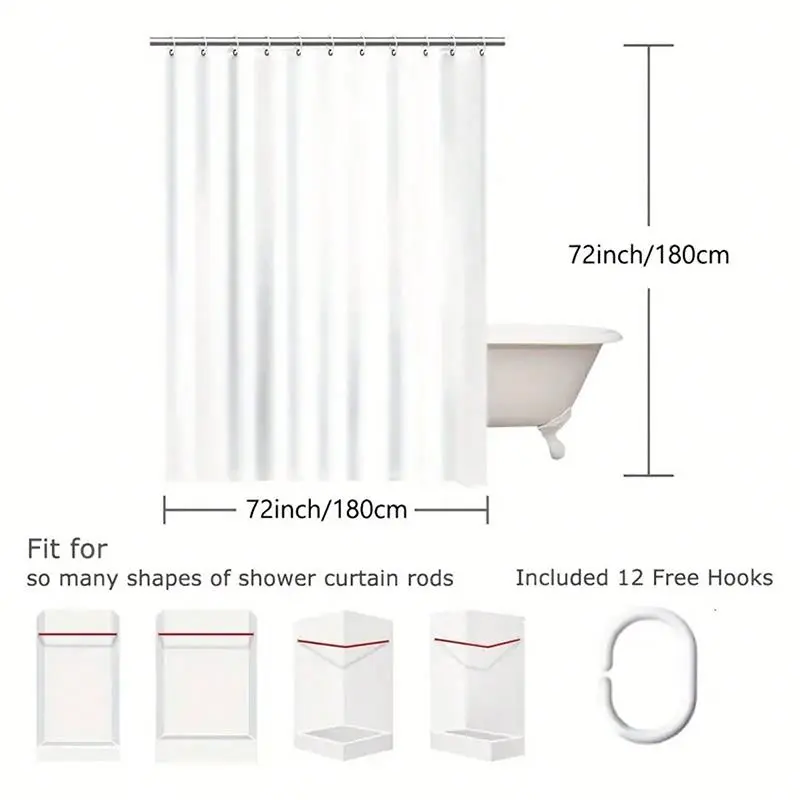 Christmas Themed Car & Tree Pattern Shower Curtain, 1 Count Waterproof Bathroom Curtain with Hooks, Bathroom Decor Supplies for Home Hotel Salon Dormitory 1