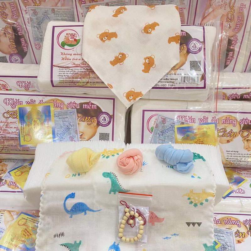 [ CHỌN QUÀ ] Combo 10 Gói Khăn Vải Khô Đa Năng Hiền Trang 200gr 170gr Dùng Cho Mẹ Và Cho Bé khăn  sữa