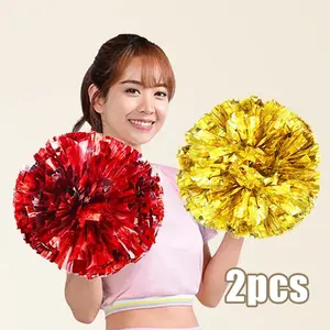 2pcs Pom Pom Cheerleader Bunga Cheerleader Pom Pom Pemandu Sorak COD