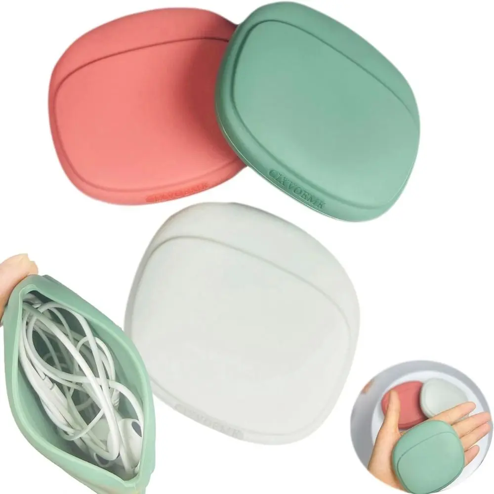 2025 Silicone Headphone Storage Box Cute Portable Data Cable Bag Mini Purse