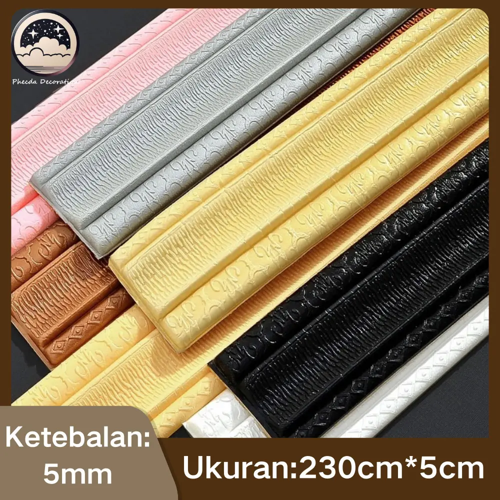 WALLPAPER LIST FOAM STIKER DINDING / WALL BORDER LIST (LEBAR 5 CM) WALL BORDER FOAM 3D / LIST DINDING 3D TEBAL 2.3 METER