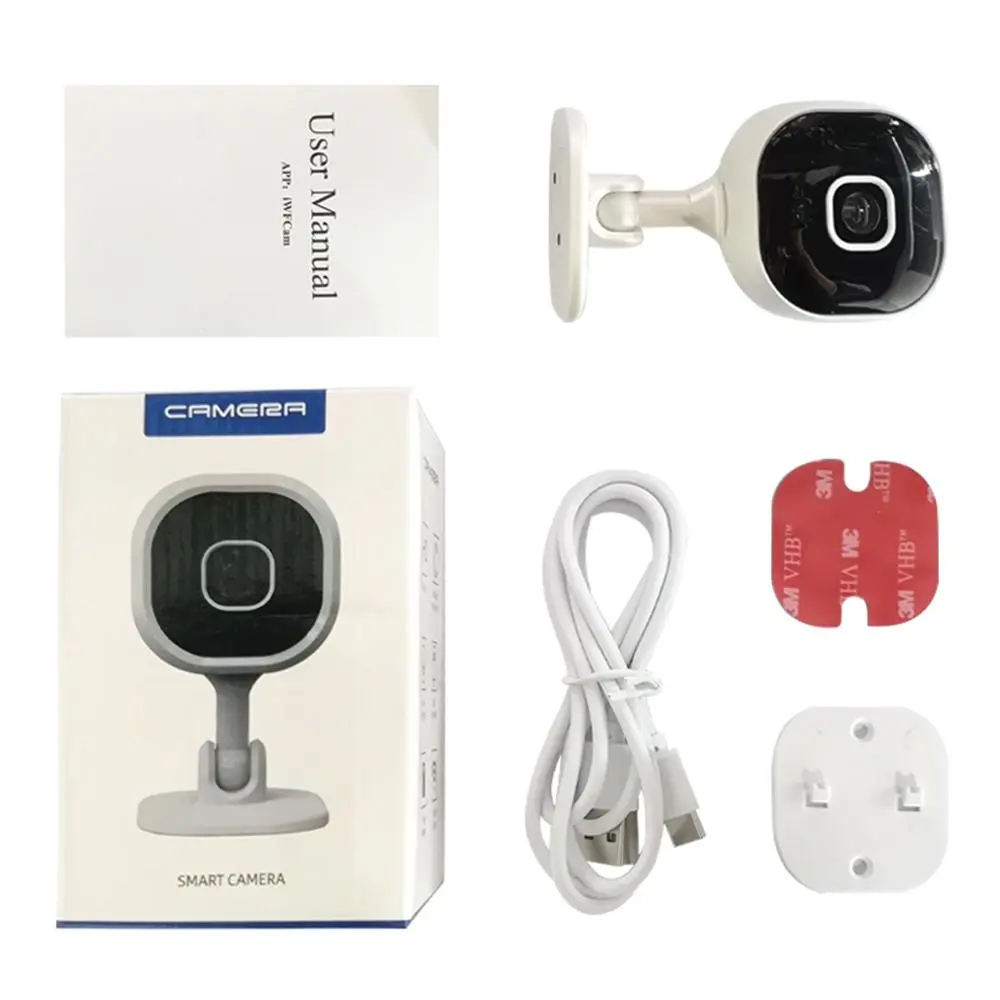 WiFi Smart Pet Camera, 2.4GHz WiFi Infrared Night Vision Pets Camera with HD Video, Motion-Detection Sound Alarm, Two-way Audio, TF Storage, Rotatable Base