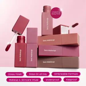Sea Makeup Lacquer Shake Lip Ink |  lip ink - Glossy Finish Liquid Lipstik Liquid Lipstick Liptint Transferproof Lipcream lipgloss Waterproof Bibir