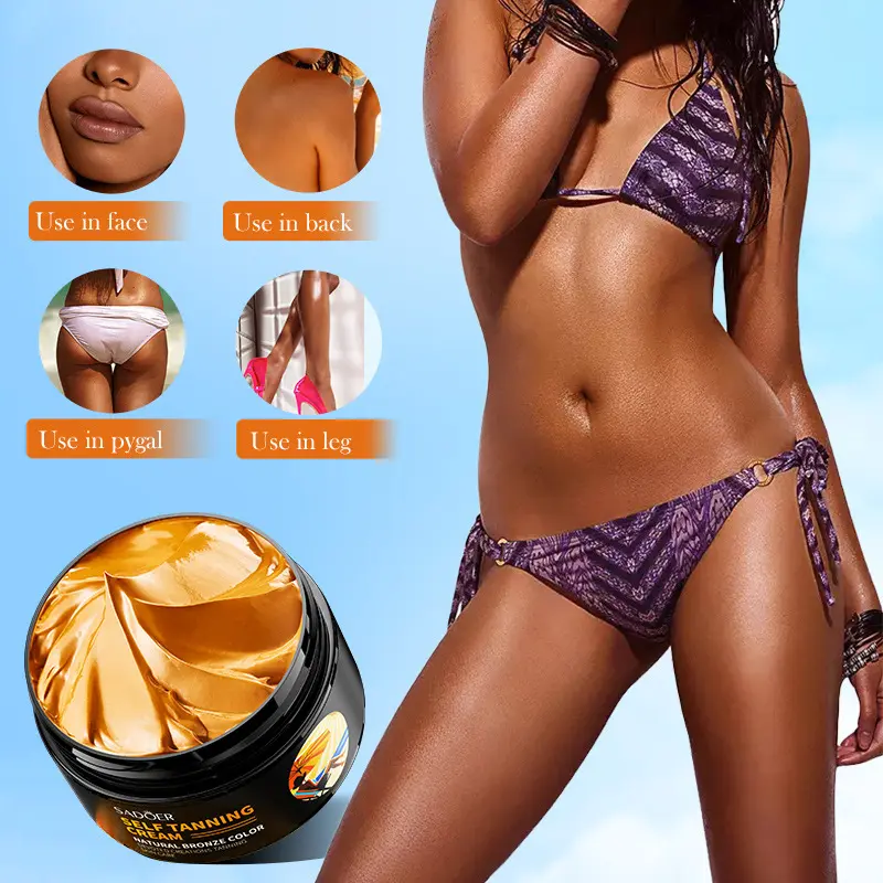 Black Cream Sadoer Black Cream Natural Bronze Color Black Cream Body Lotion 100G Skin Care Body Care Comfort Cosmetic Skin Repair