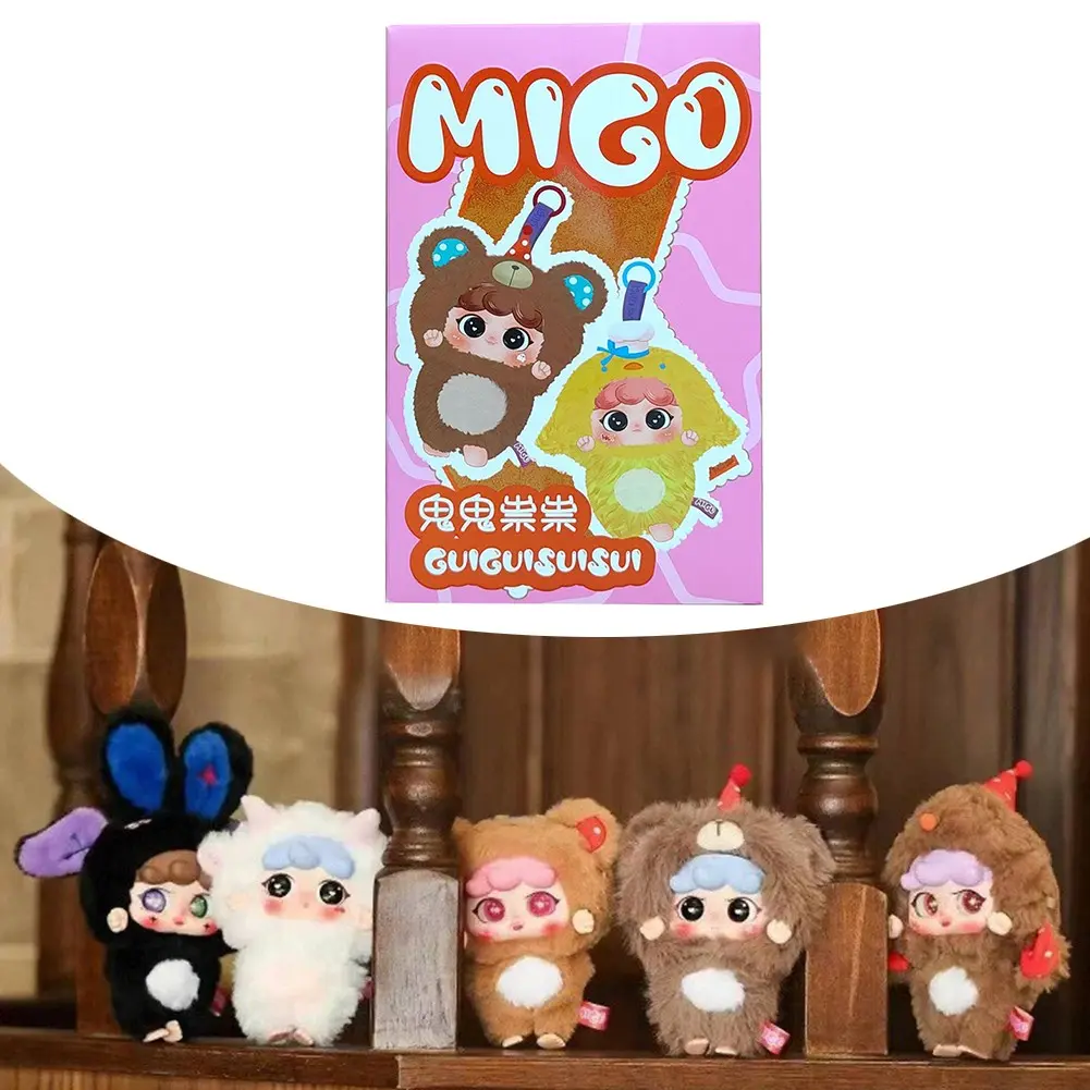 Hộp mù Nhồi Bông Chủ Đề MIGO Sneaky, Đồ chơi hợp Xu hướng Đồ Trang Trí, Mặt Dây Chuyền, Búp Bê Sáng Tạo Voi Toy