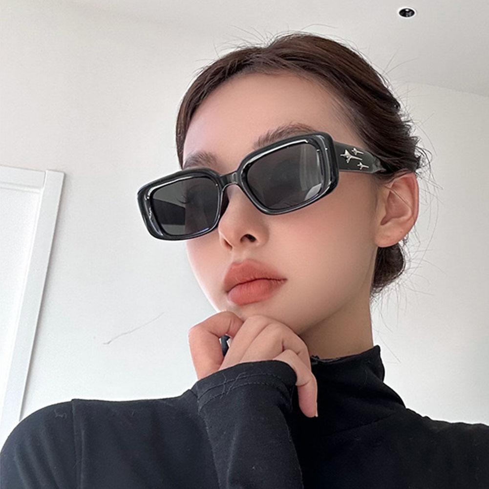 Y2K Retro Square Thick-Frame Sunglasses Fashionable Korean Style Small ...