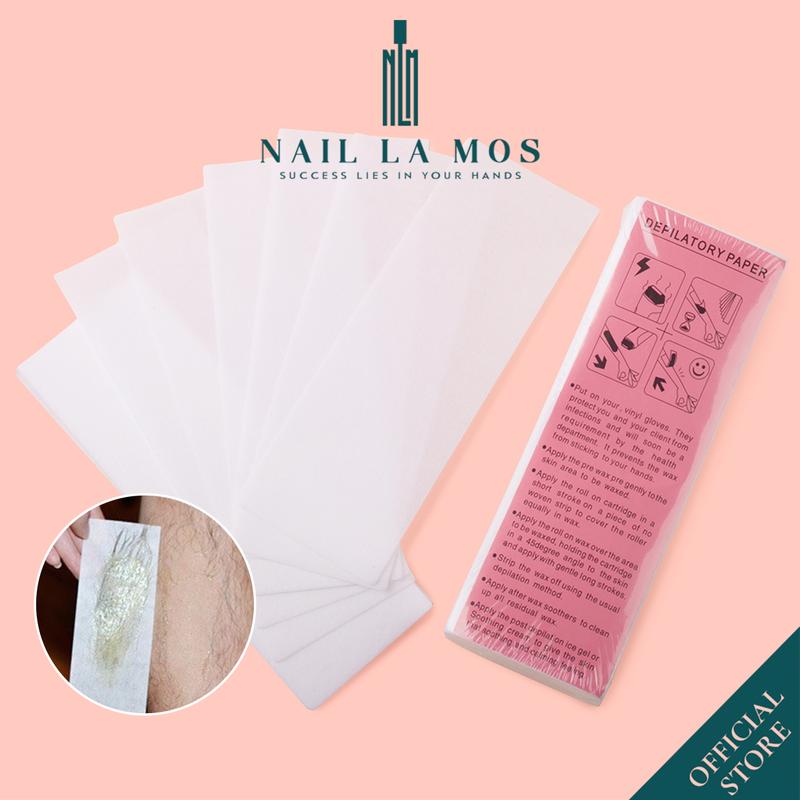  Giấy wax lông 100 tờ loại dày - Vải không dệt wax lông loại dày wax nóng lạnh chuyên dụng 