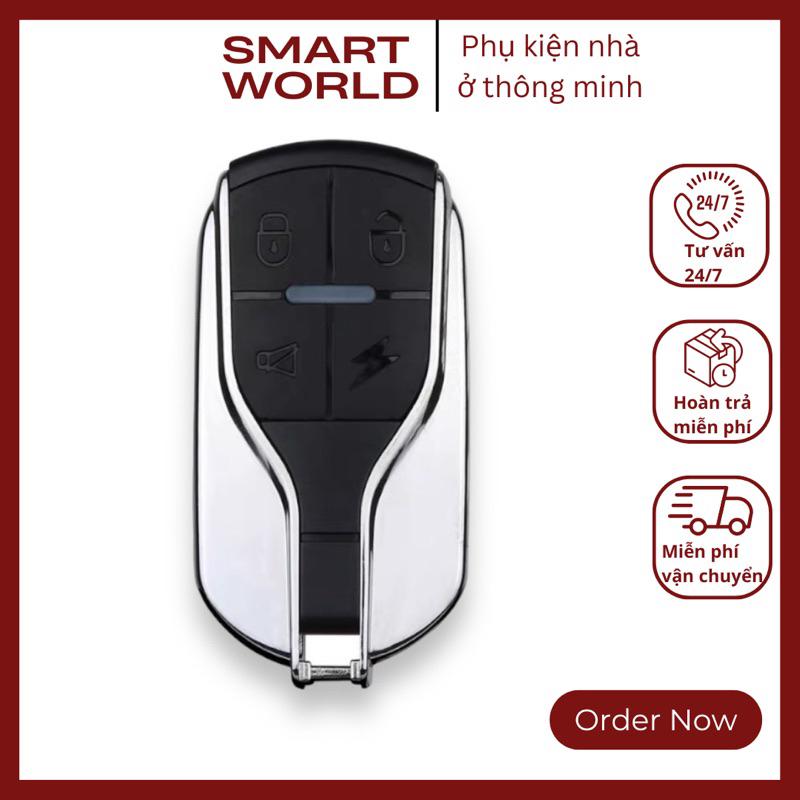 Điều khiển cửa cuốn mã sao chép học lệnh thông minh xinh xắn tần số 433mhz kèm pin. die uk hien cua cuon