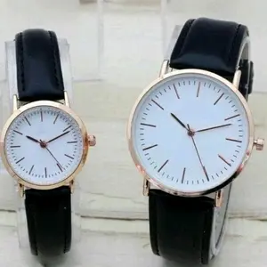 NPS Jam Tangan Analog Wanita Pria Fashion Korea Dewe Elegant Arloji WBS Cewek Couple Strap Kulit Pu