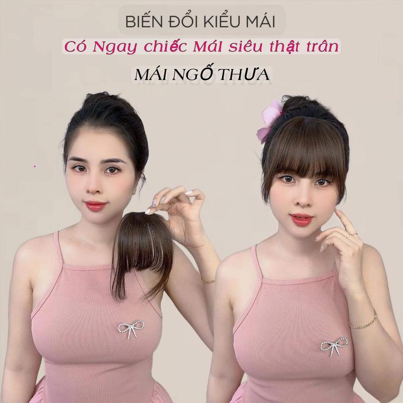 Tóc giả mái ngố thưa dành cho nữ phom thưa vừa giúp bạn gái thêm tự tin, xinh đẹp