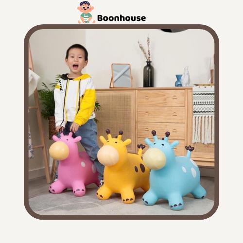 Thú nhún bơm hơi, thú nhún cao su cho bé có nhạc Đồ Chơi
