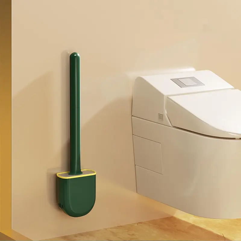 Long Handle Toilet Brush with Holder, Toilet Bowl Brush, Toilet Cleaning Brush Tool, Bathroom Accessories, Household Cleaning Supplies, Summer Cleaning Products, Gifts for Men, Home Essentials, House Cleaning Tools 3