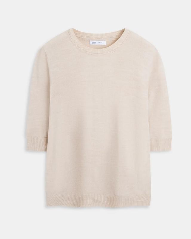 Áo len nữ cổ tròn tay lửng CANIFA 6TE23W013