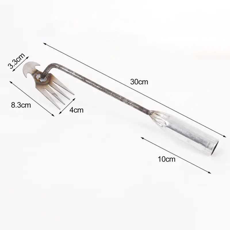 Dụng Cụ Làm Cỏ Lười Biếng, Dụng Cụ Tẩy Cỏ Hai Mục Đích, Cuốc Cỏ 4 Răng, Thép Mangan Rèn, Dụng Cụ Làm Cỏ Cầm Tay 5