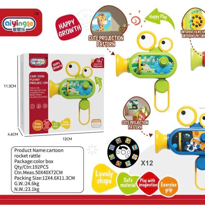 (TẶNG PIN) Đồ chơi chiếu hình với nhiều chủ đề cho bé sơ sinh đến 1 2 3 4 tuổi 8