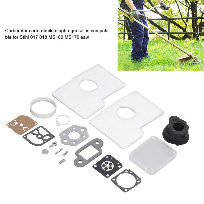 Product Introduction of Electric Saws Carburettor Conversion Membrane Air Filter Suction Manifold Kit for StihlMS180 47