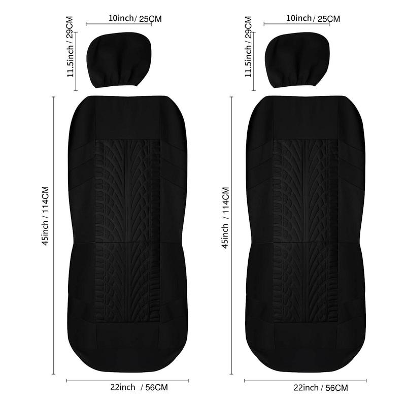 Universal Car Seat Protective Cover for 2 Front Seats, 2 Sets Breathable Car Seat Cover, Comfortable Car Seat Protector, Car Interior Accessory 3
