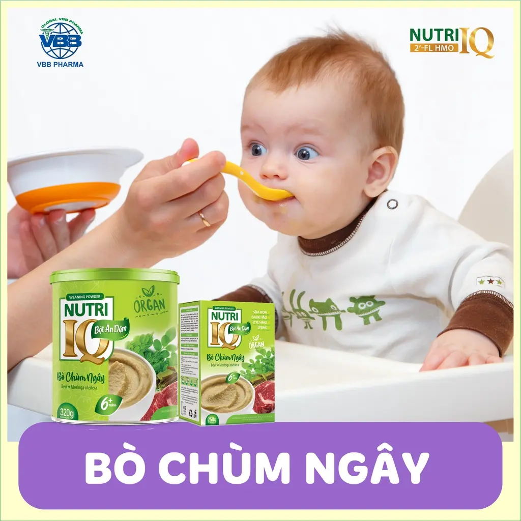 Bột ăn dặm Nutri IQ cho bé từ 4m